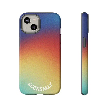 Faded Sunset Aura Tough Phone Case for Apple