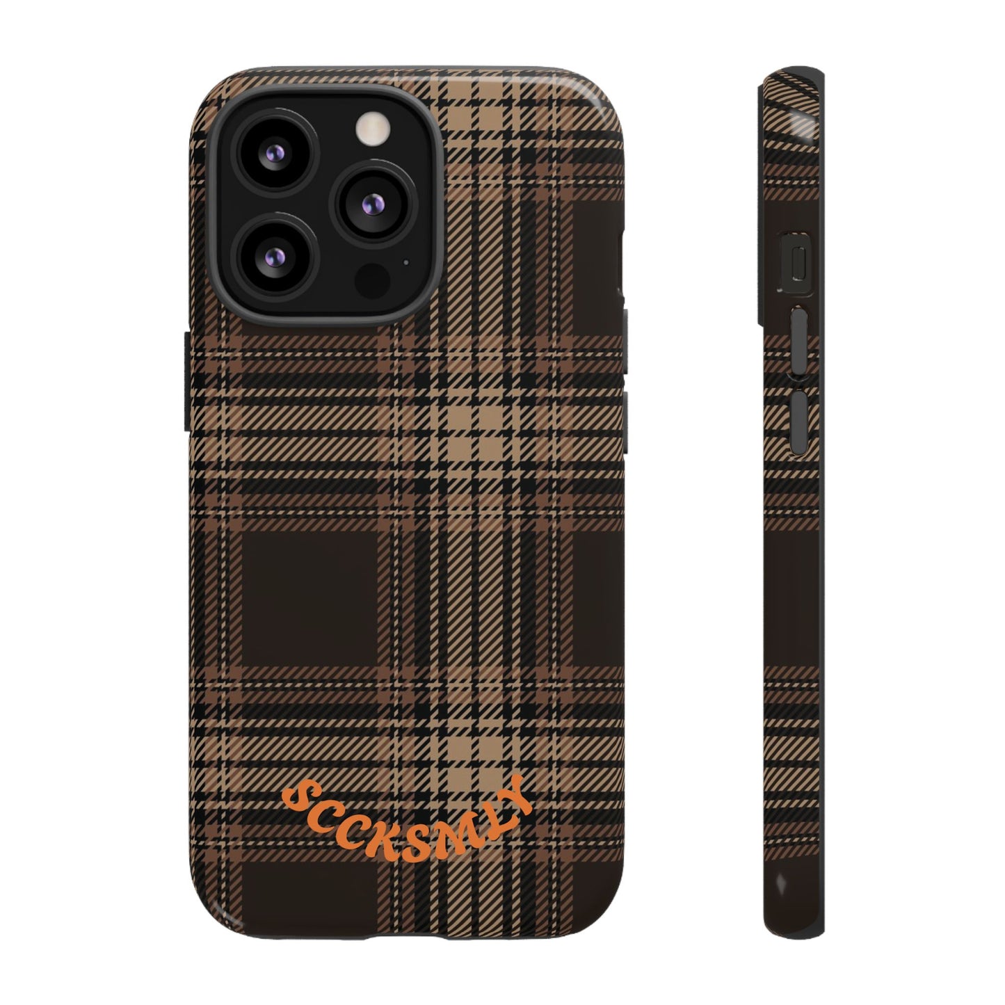 Brown Bread Plaid Tough Phone Case for Apple