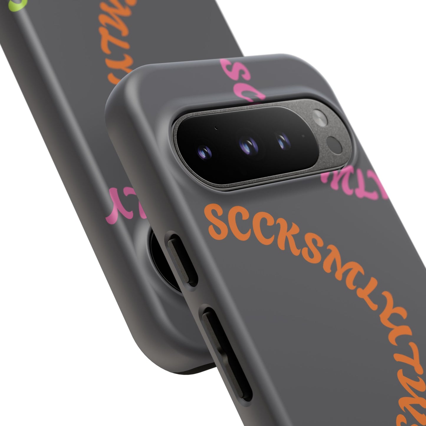 Y2K Wavy Script Tough Case for Google Pixel- Gray