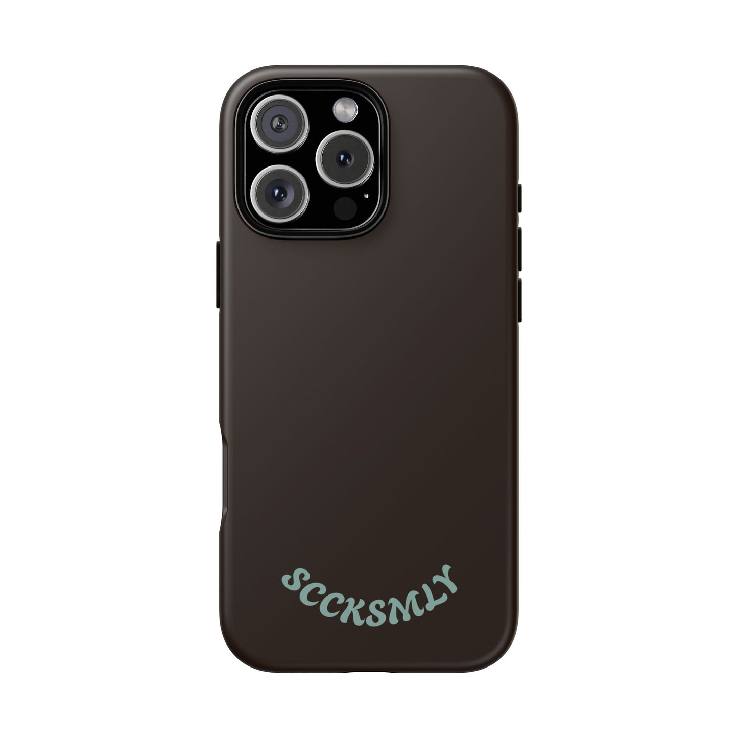 SOLID Espresso Mint Tough Phone Case for Apple