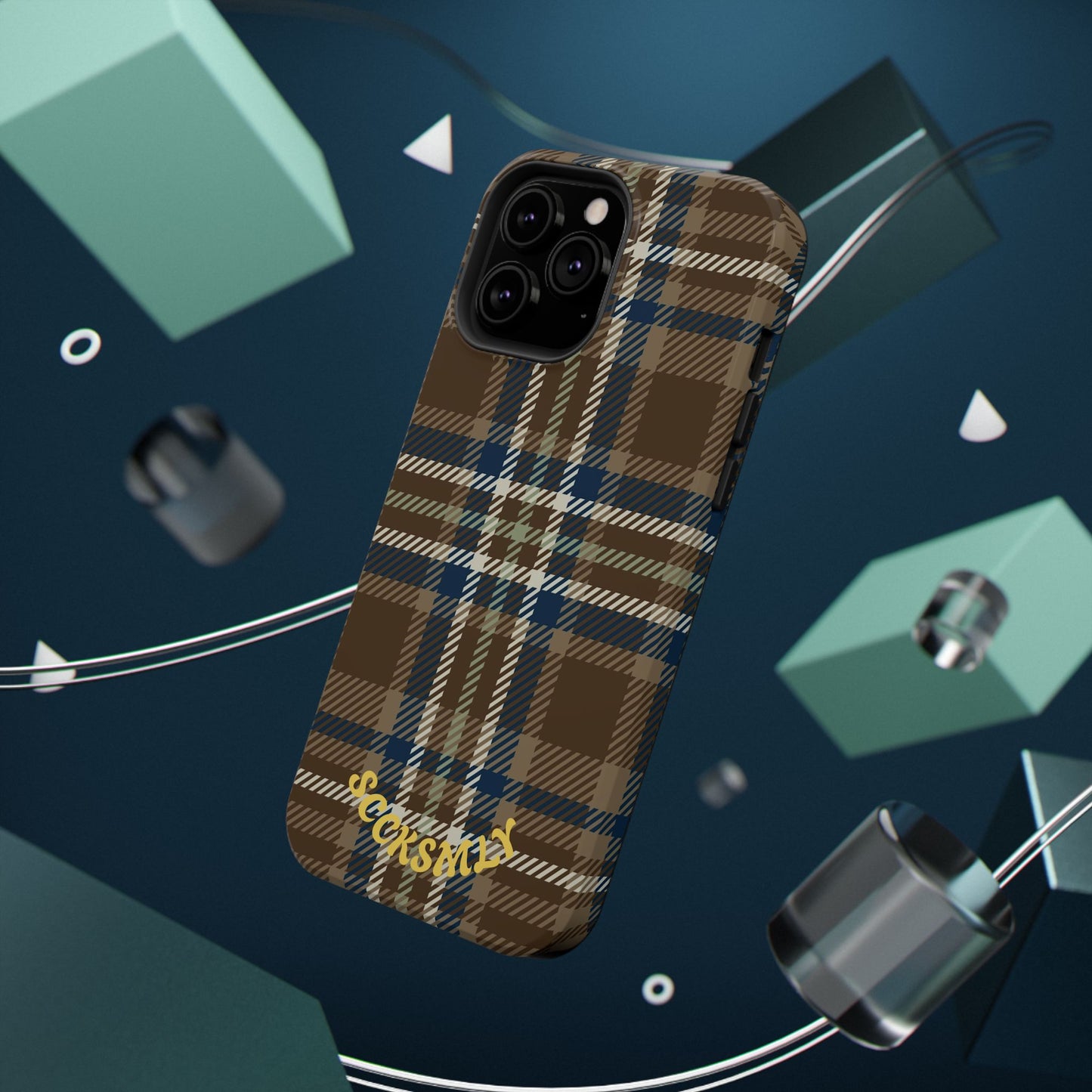 Earth and Sky Plaid Phone Case for Apple