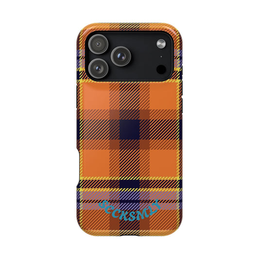 Orange Sickle Plaid  Phone Case for Apple
