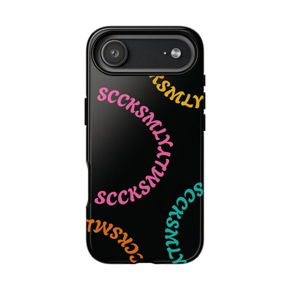 Y2K Wavy Script Tough Case for Apple- Black