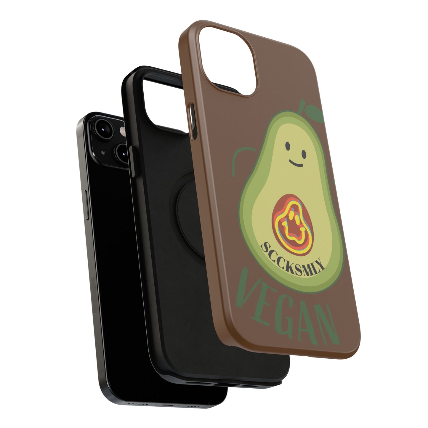 "IOS or Apple" Playful Vegan Avocado Phone Case - Tough, Durable Protection with a Fun Design