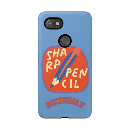 Blue "SHARPEN PENCIL" Tough Phone Case for Google Pixel