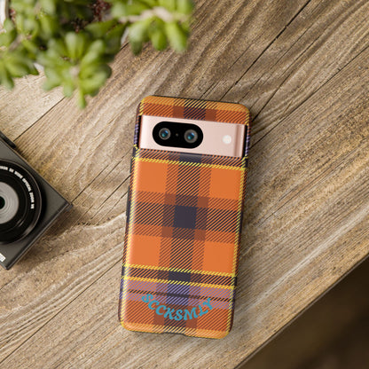 Orange Sickle Plaid Phone Case for Google Pixel