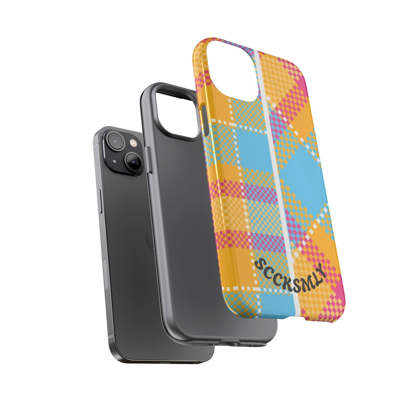 Pattern Punch Phone Case for Apple