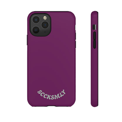 SOLID Amethyst Matte Tough Phone Case for Apple