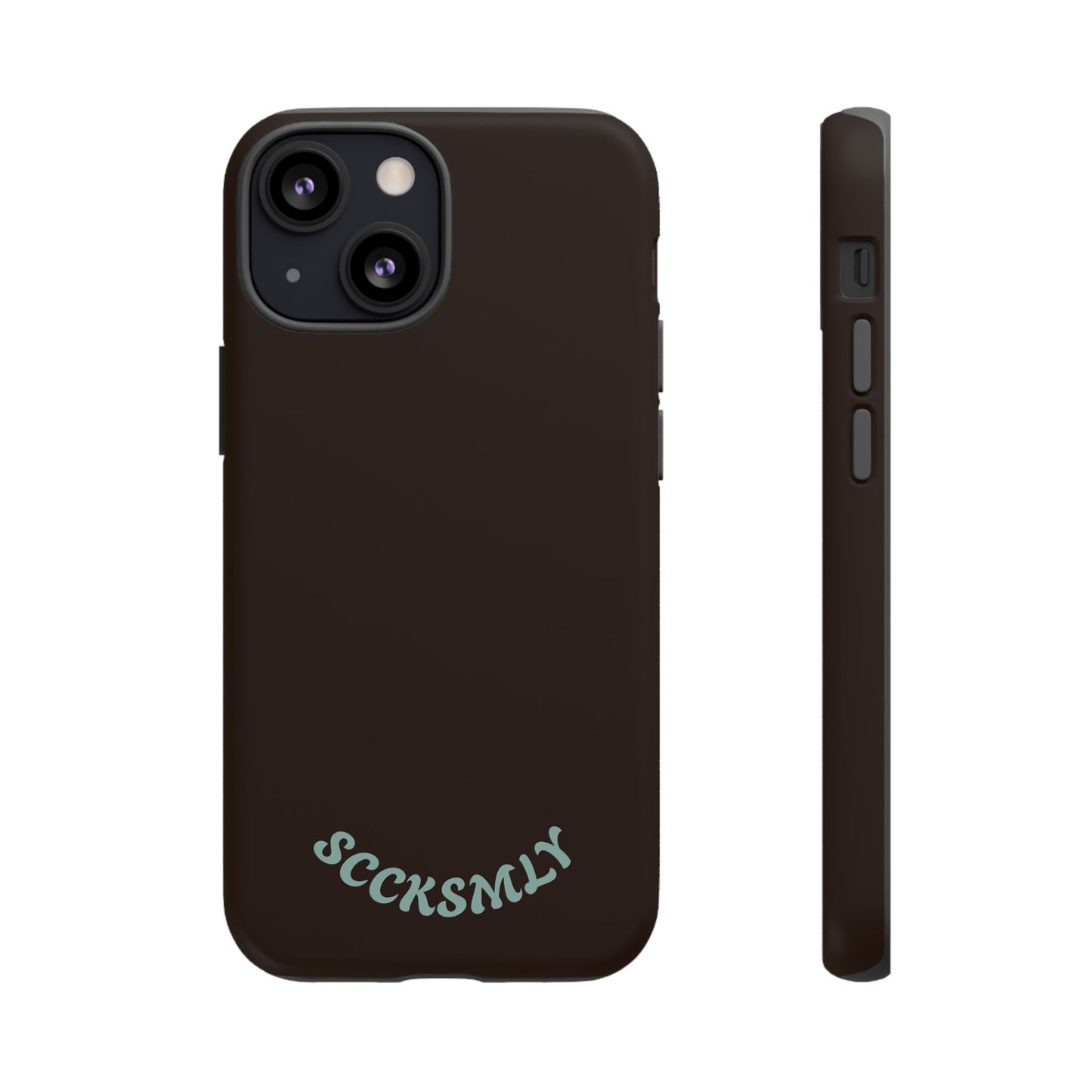 SOLID Espresso Mint Tough Phone Case for Apple