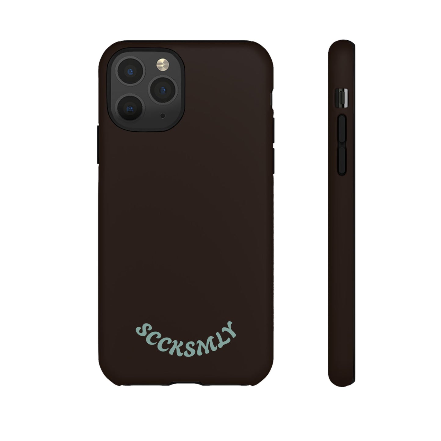 SOLID Espresso Mint Tough Phone Case for Apple