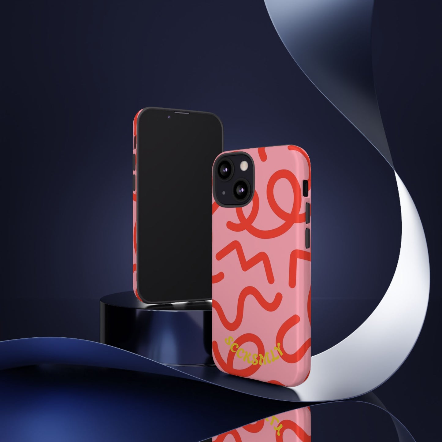 Red Candy Swirls Tough Case for Apple