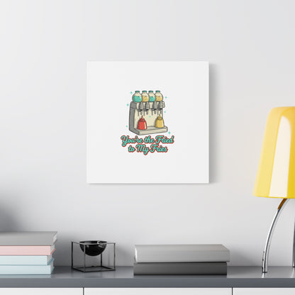 You’re the Fried to My Fries Canvas | Retro Diner Matchbook, Pantry Label Art