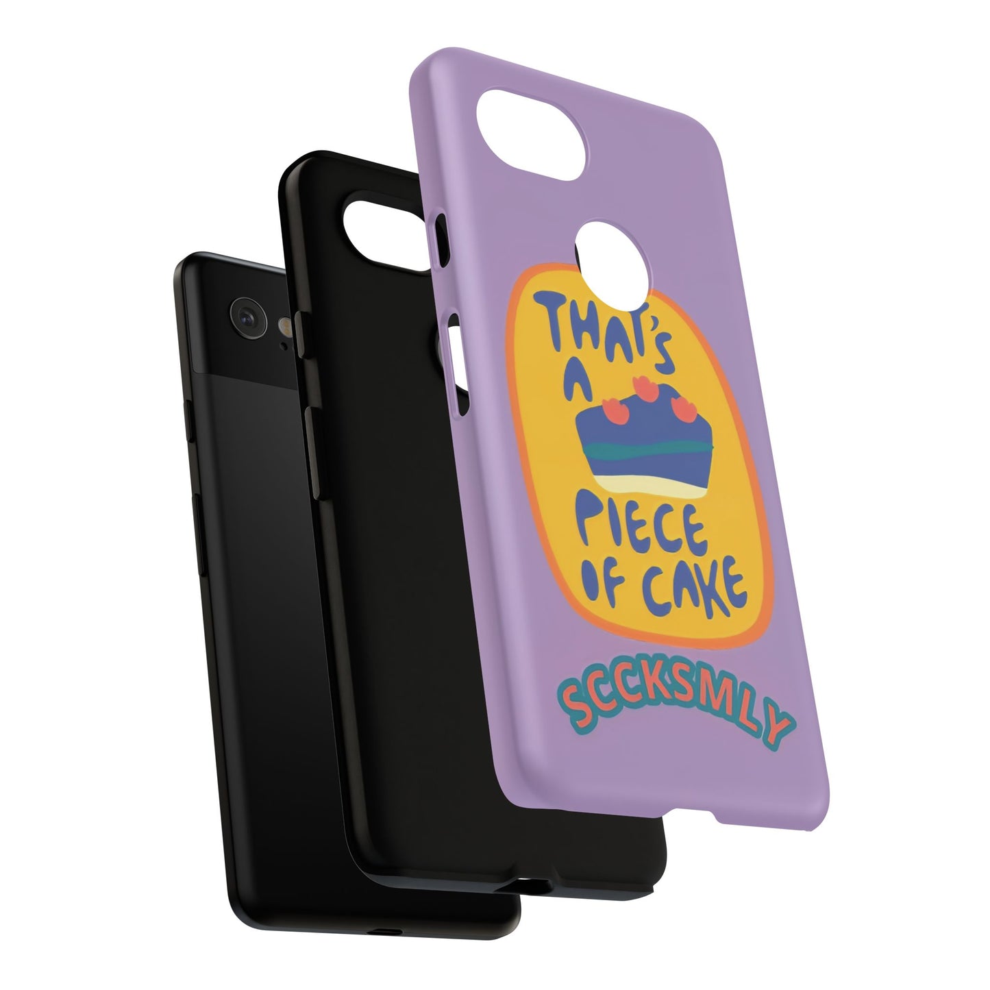 Light Purple "THAT'S A PIECE OF CAKE" Tough Phone Case for Google Pixel