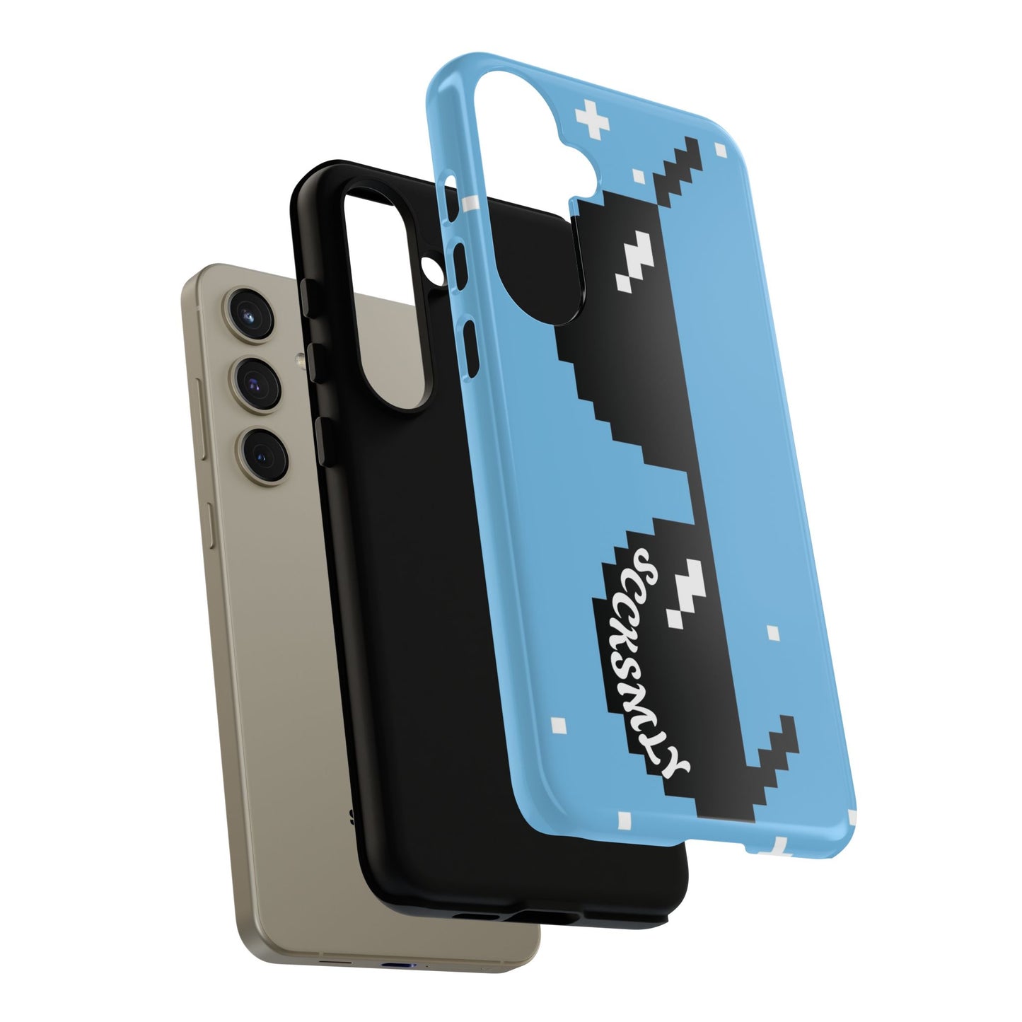 Pixel Glass Tough Phone Case for Samsung