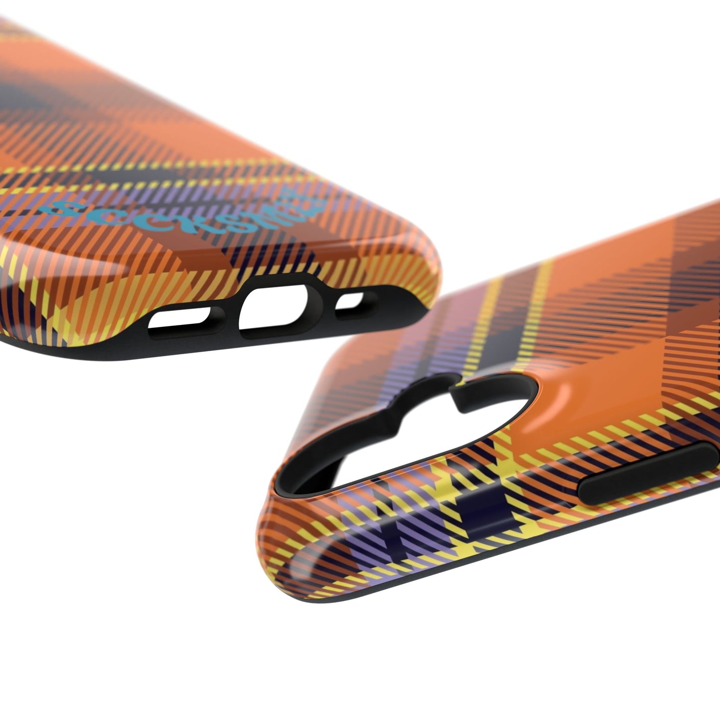 Orange Sickle Plaid  Phone Case for Apple