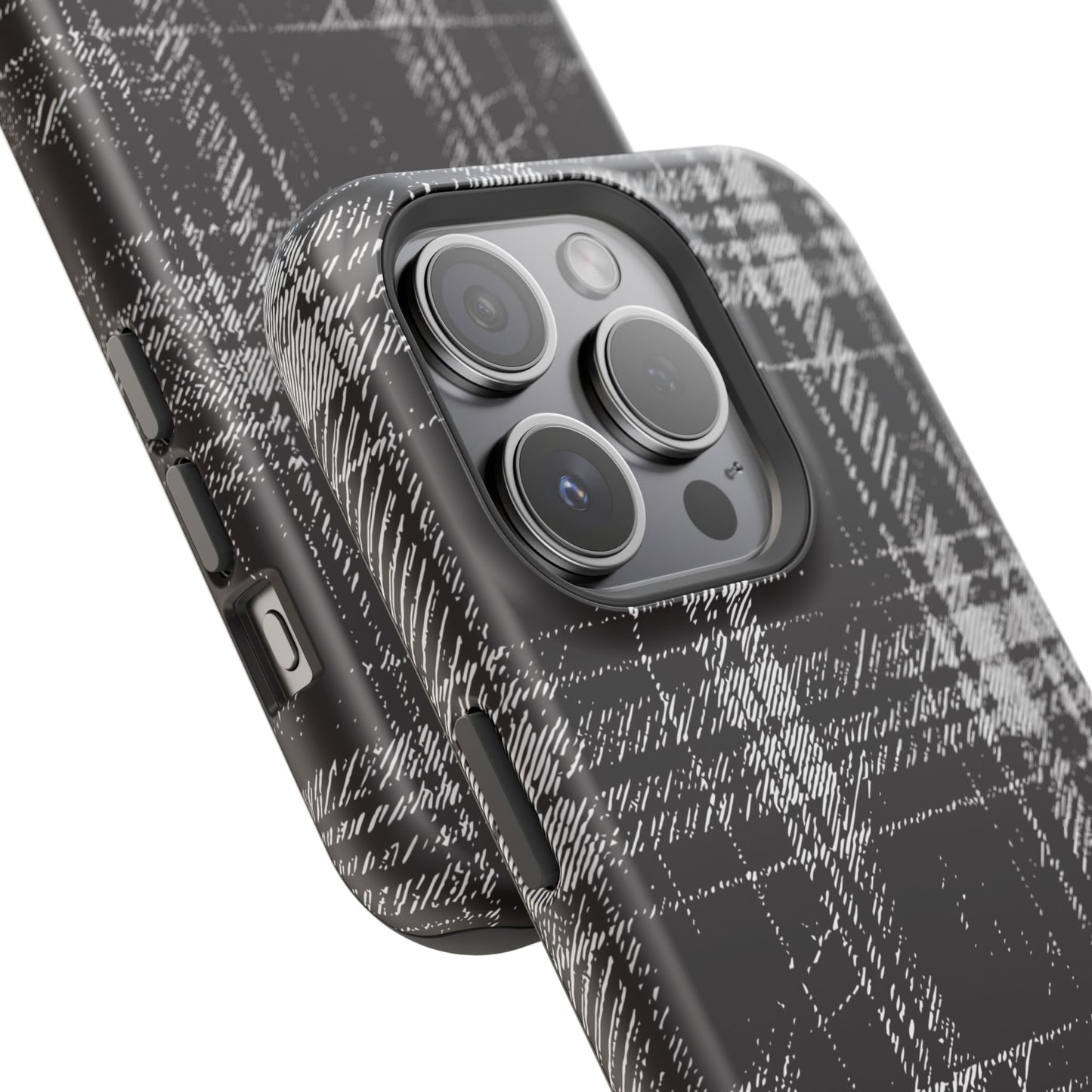 Smoky Grungy Plaid Phone Case for Apple