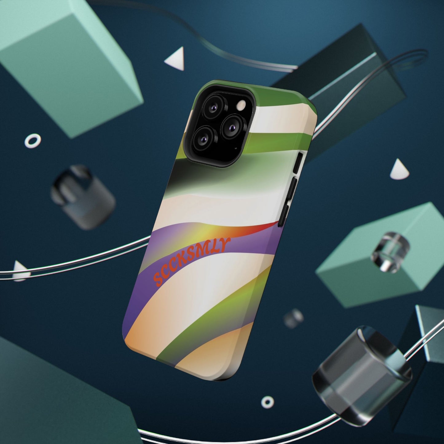 Green Waves Phone Case for Apple