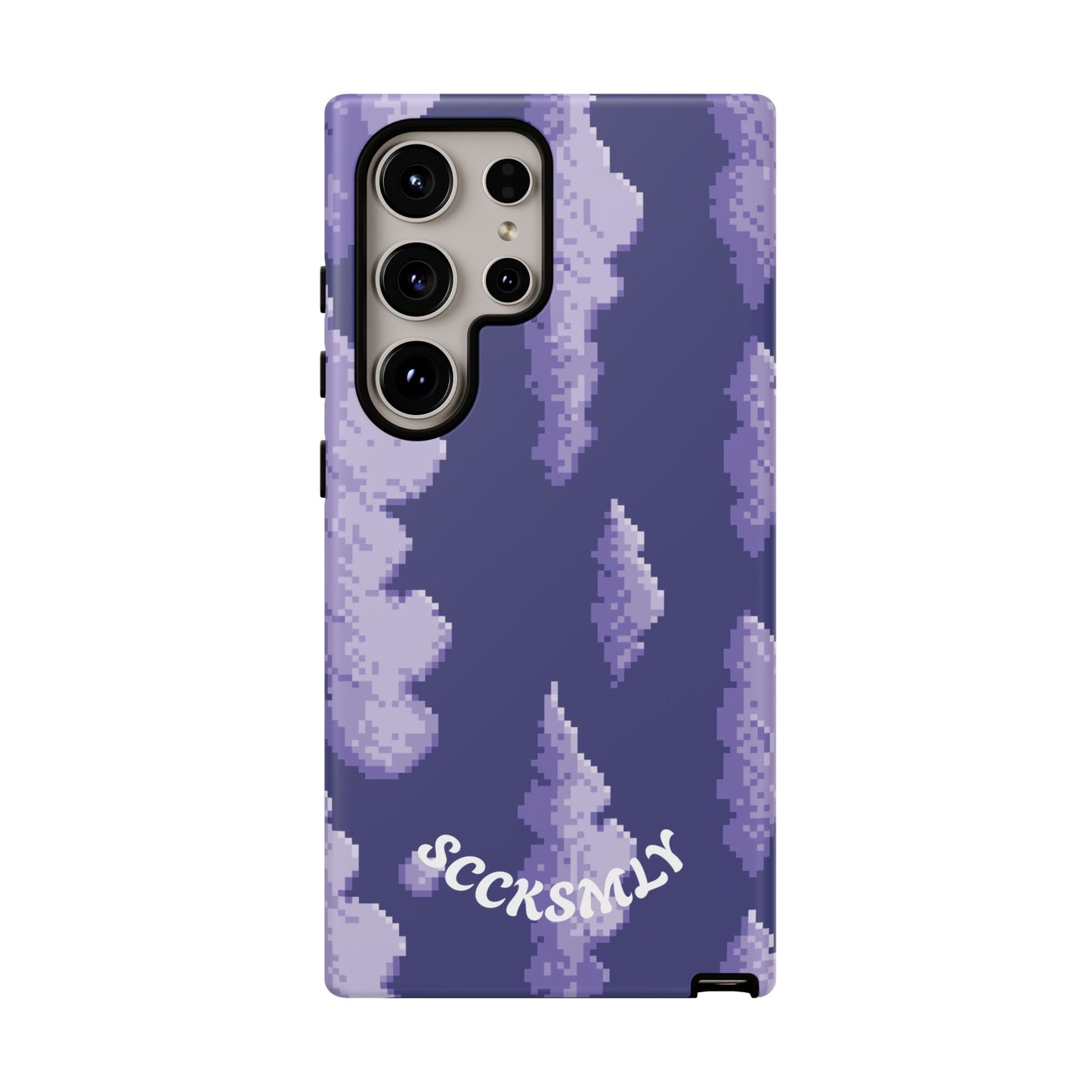 Lilac Pixel Cloud Tough Phone Case for Samsung