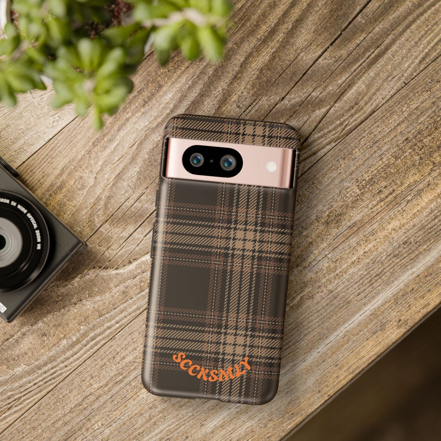 Brown Bread Plaid Tough Phone Case for Google Pixel