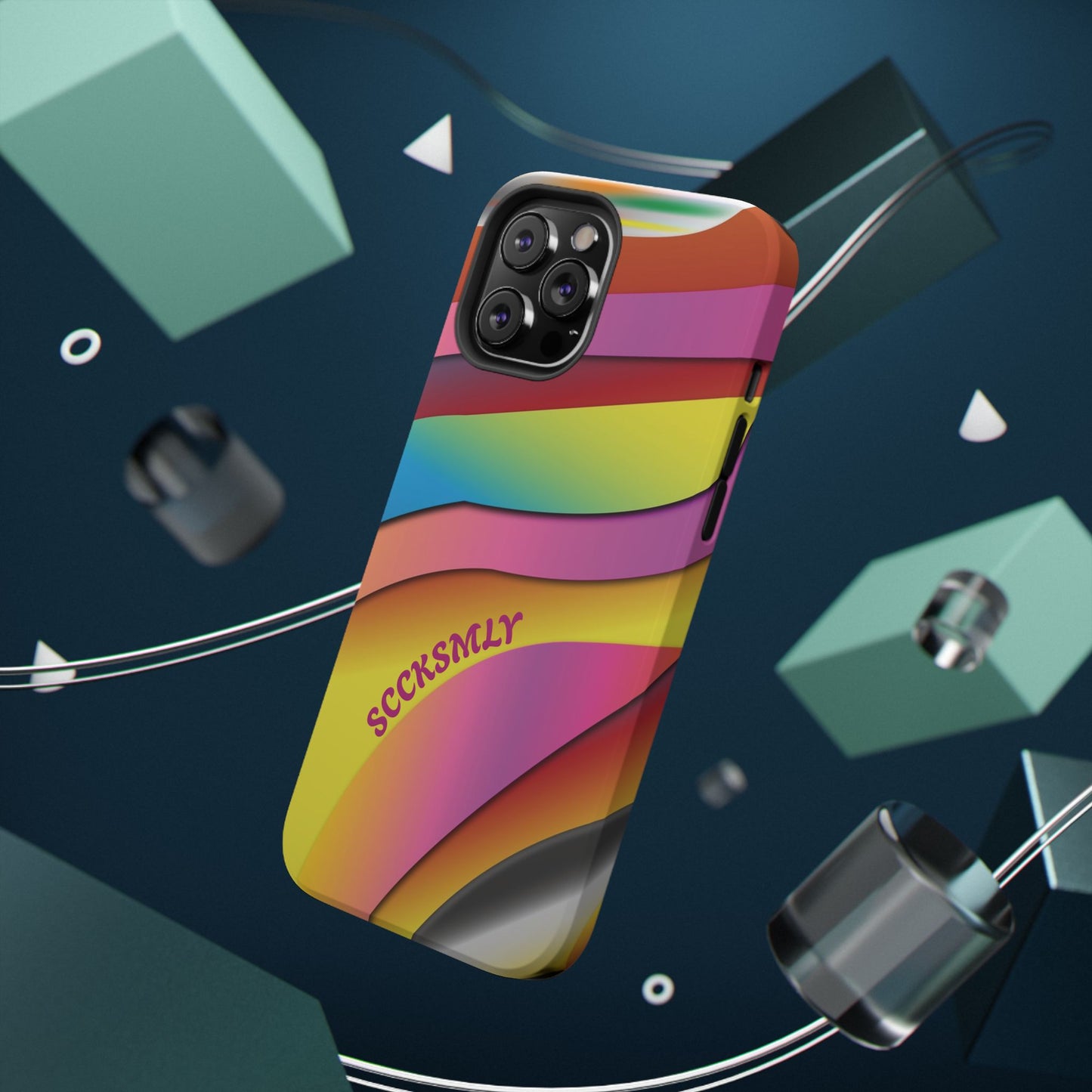 Modern Retro Rainbow Phone Case for "IOS or Apple"