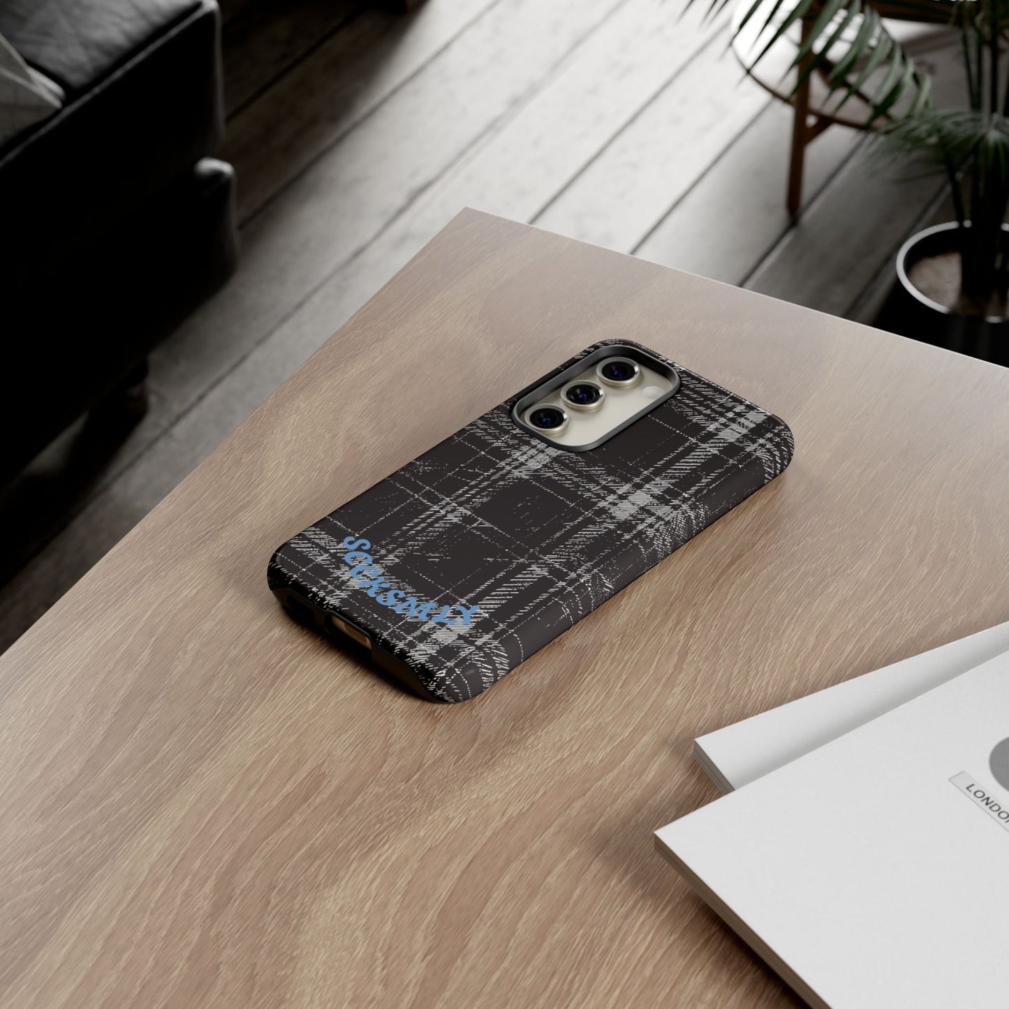 Smoky Grungy Plaid Phone Case for Samsung
