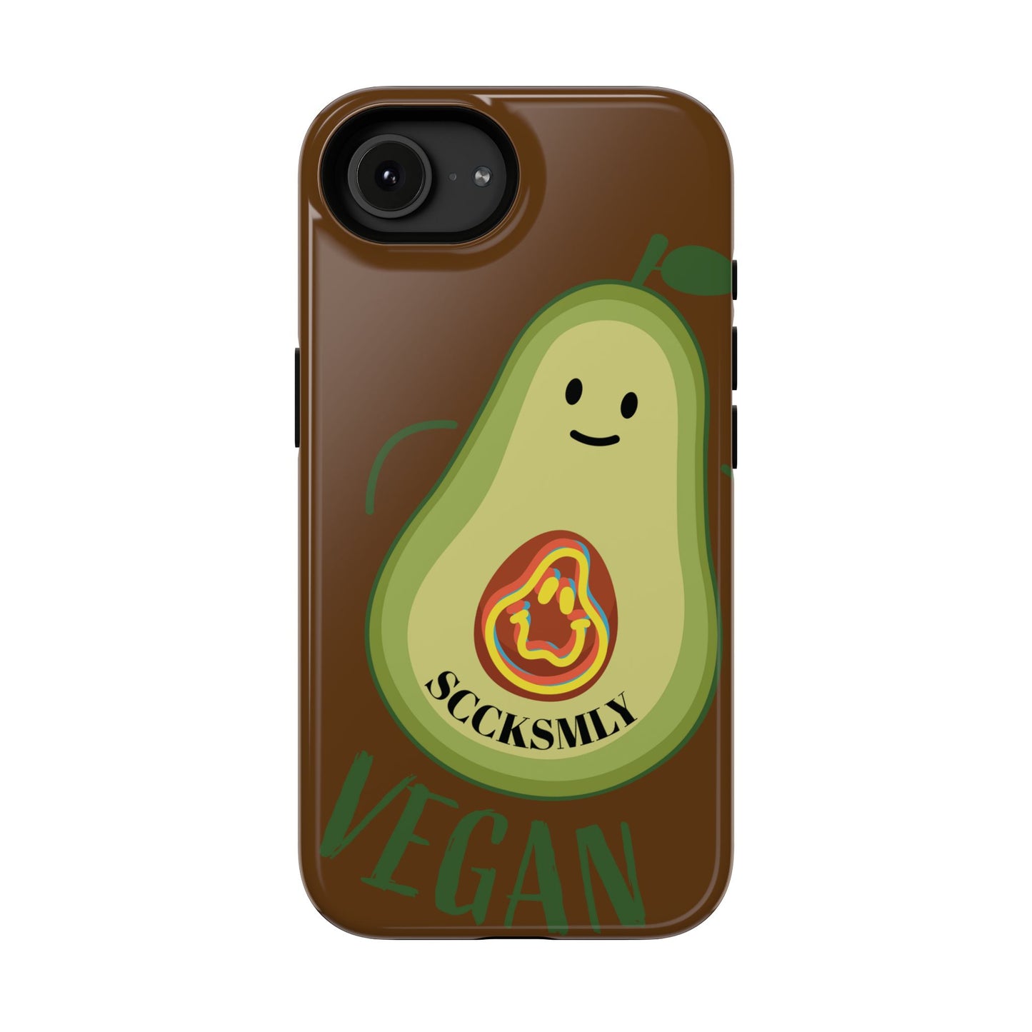 Playful Vegan Avocado Tough Phone Case Apple