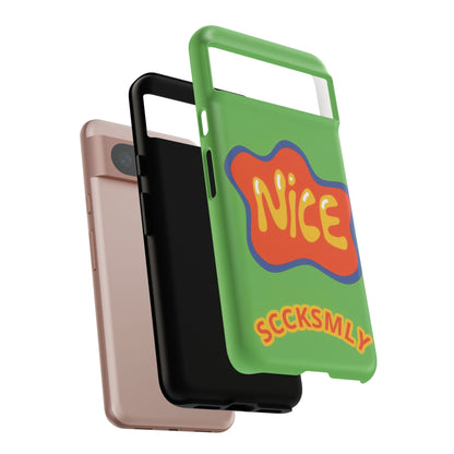 Green "NICE" Tough Phone Case for Google Pixel
