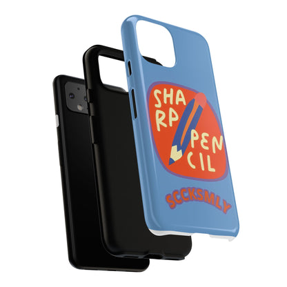 Blue "SHARPEN PENCIL" Tough Phone Case for Google Pixel