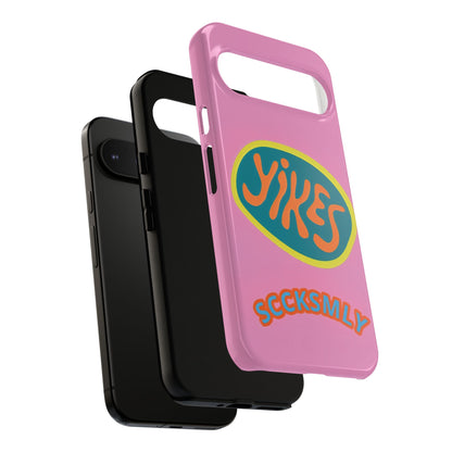 Pink "YIKES" Tough Phone Case for Google Pixel