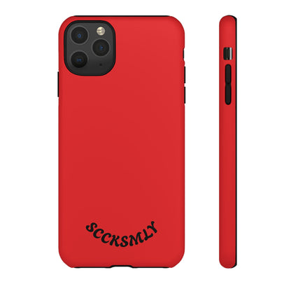 SOLID Screaming Red Tough Case for Apple