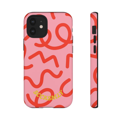 Red Candy Swirls Tough Case for Apple