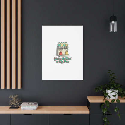 You’re the Fried to My Fries Canvas | Retro Diner Matchbook, Pantry Label Art