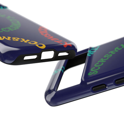Y2K Wavy Script Tough Case for Google Pixel- Navy Blue
