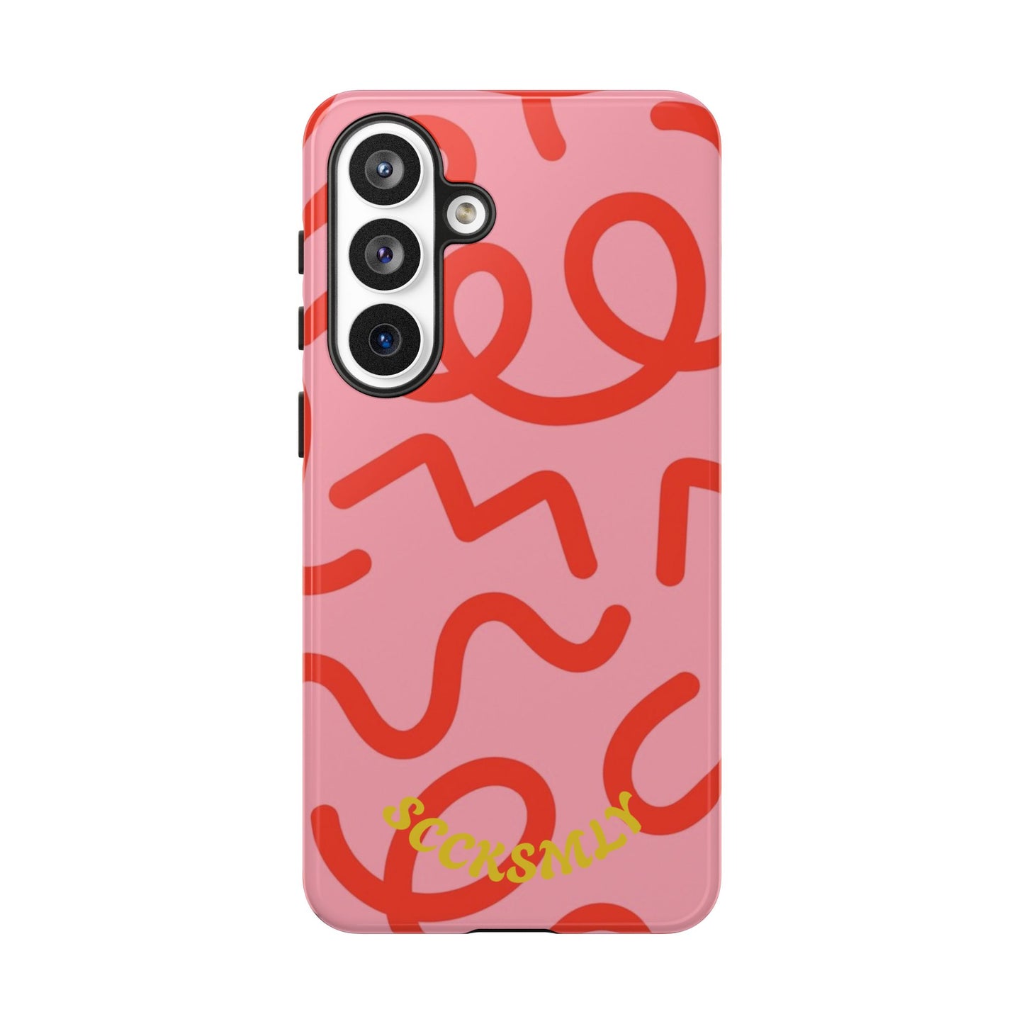 Red Candy Swirls Tough Phone Case for Samsung
