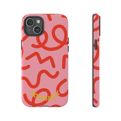 Red Candy Swirls Tough Case for Apple