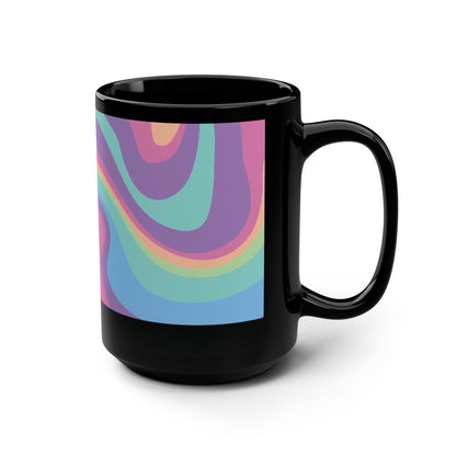 Mug Pastel Swirl 15 oz - Black