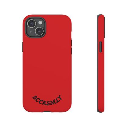 SOLID Screaming Red Tough Case for Apple