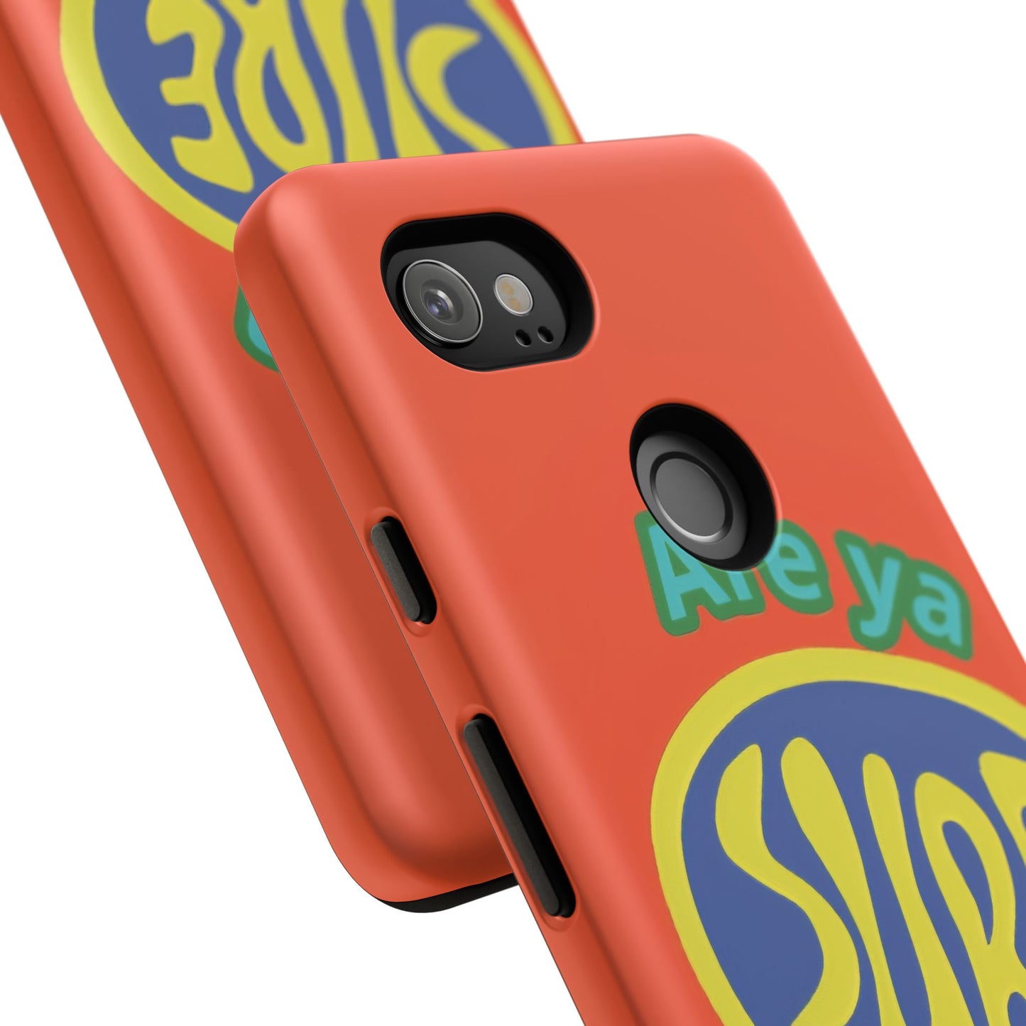 Orange "ARE YA SURE" Tough Phone Case for Google Pixel