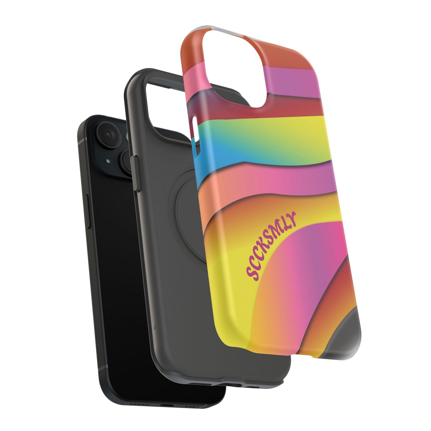 Modern Retro Rainbow Phone Case for "IOS or Apple"