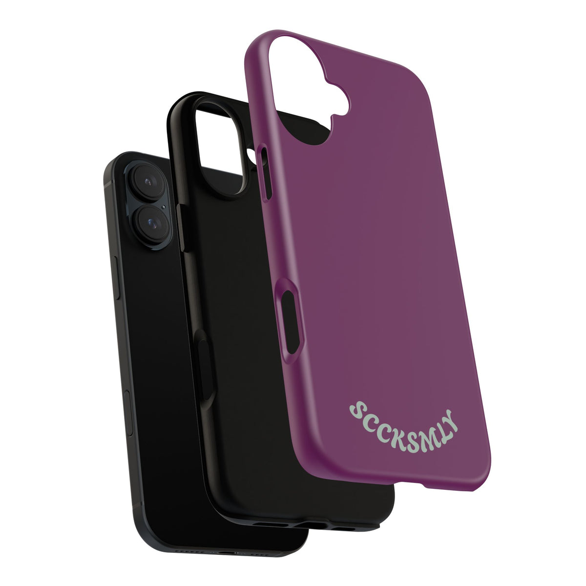 SOLID Amethyst Matte Tough Phone Case for Apple