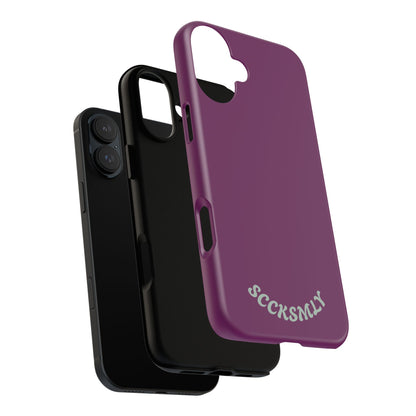 SOLID Amethyst Matte Tough Phone Case for Apple