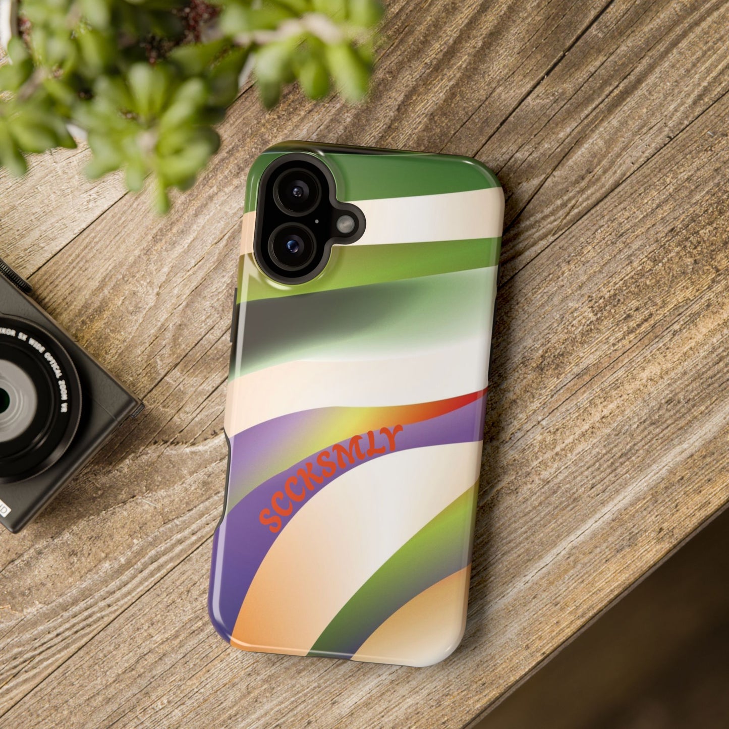 Green Waves Phone Case for Apple