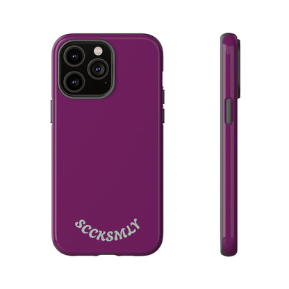 SOLID Amethyst Matte Tough Phone Case for Apple