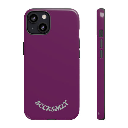 SOLID Amethyst Matte Tough Phone Case for Apple