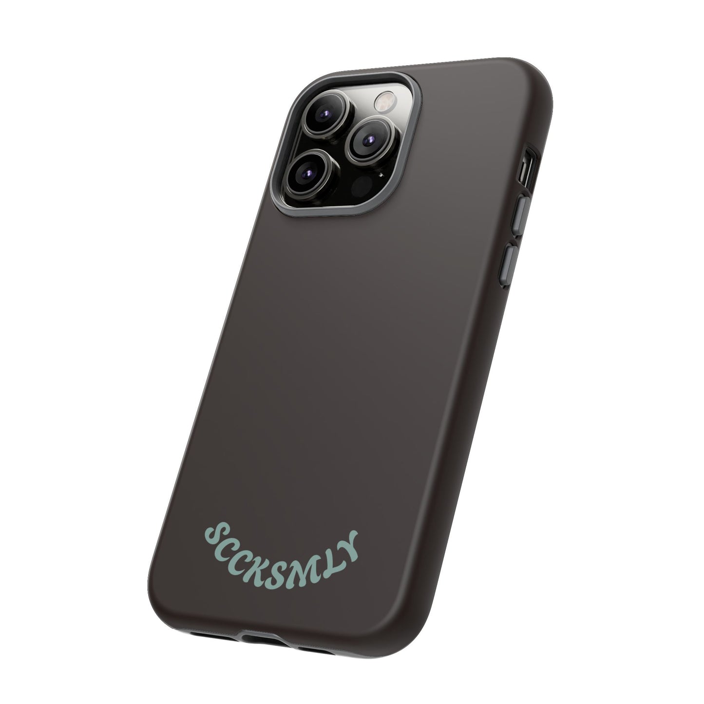 SOLID Espresso Mint Tough Phone Case for Apple