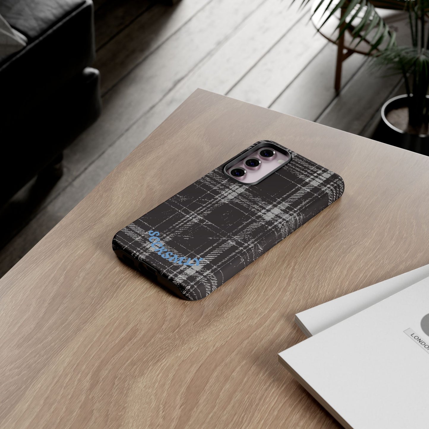Smoky Grungy Plaid Phone Case for Samsung