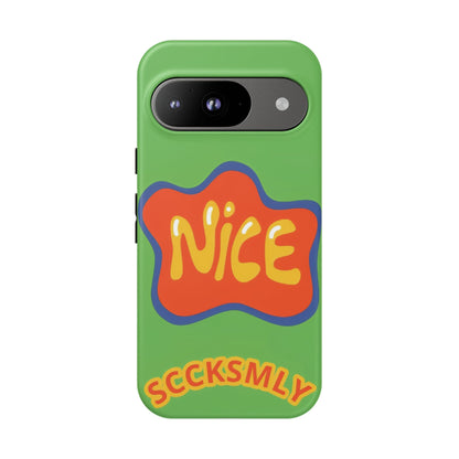 Green "NICE" Tough Phone Case for Google Pixel
