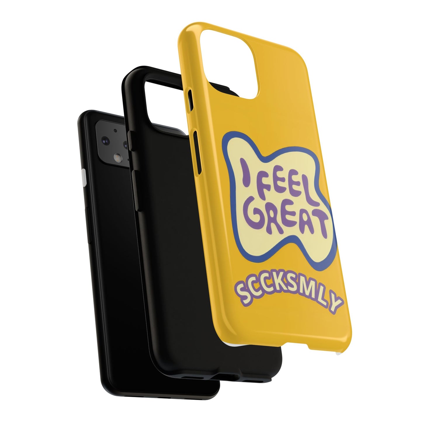 Yellow "I FEEL GREAT" Tough Phone Case for Google Pixel