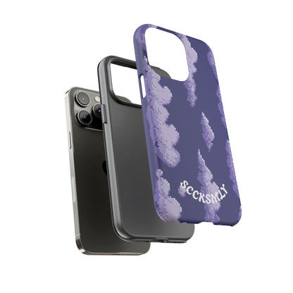 Lilac Pixel Cloud Tough Phone Case for Apple