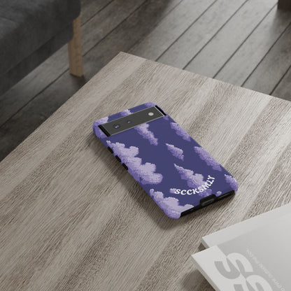 Lilac Pixel Cloud Tough Phone Case for Google Pixel